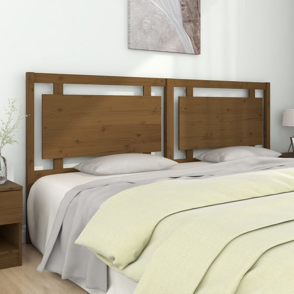 Vidaxl Čelo postele, medovo hnedé, 205,5x4x100 cm, masívna borovica
